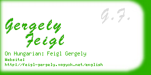 gergely feigl business card